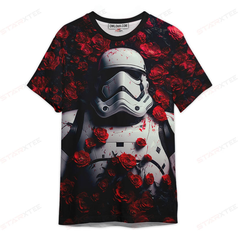 Star Wars Stormtrooper Flower Gift For Fans Unisex 3D T-shirt - Chic Loom