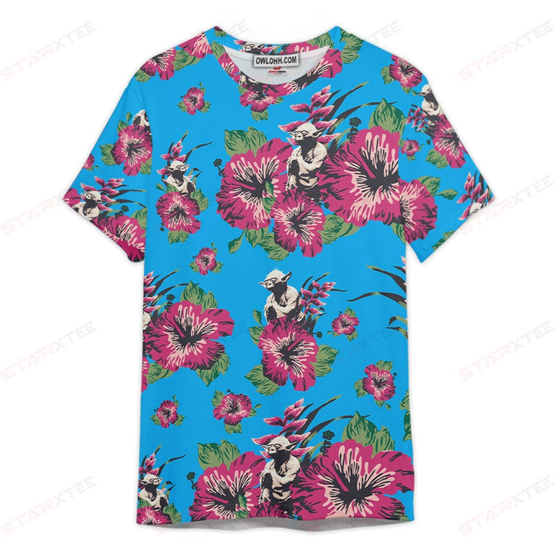 Star Wars Yoda Flower Gift For Fans Unisex 3D T-shirt - Chic Loom