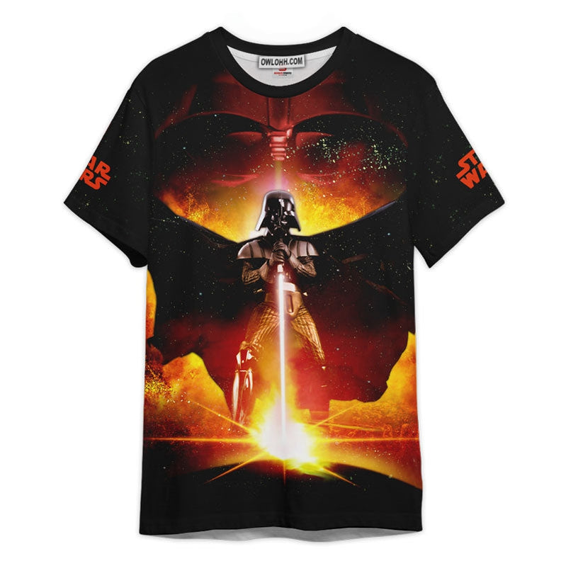 Star Wars Darth Vader Fire Gift For Fans Unisex 3D T-shirt - Chic Loom