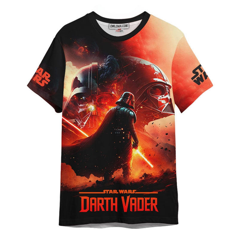 Star Wars Darth Vader Fire Gift For Fans Unisex 3D T-shirt - Chic Loom
