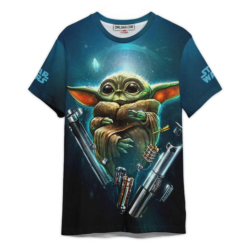 Star Wars Baby Yoda Mandalorian Gift For Fans Unisex 3D T-shirt - Chic Loom