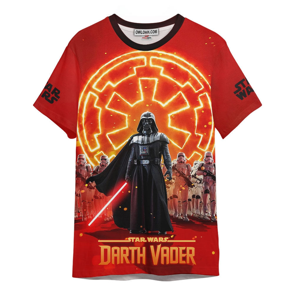 Star Wars Darth Vader Fire Gift For Fans Unisex 3D T-shirt - Chic Loom