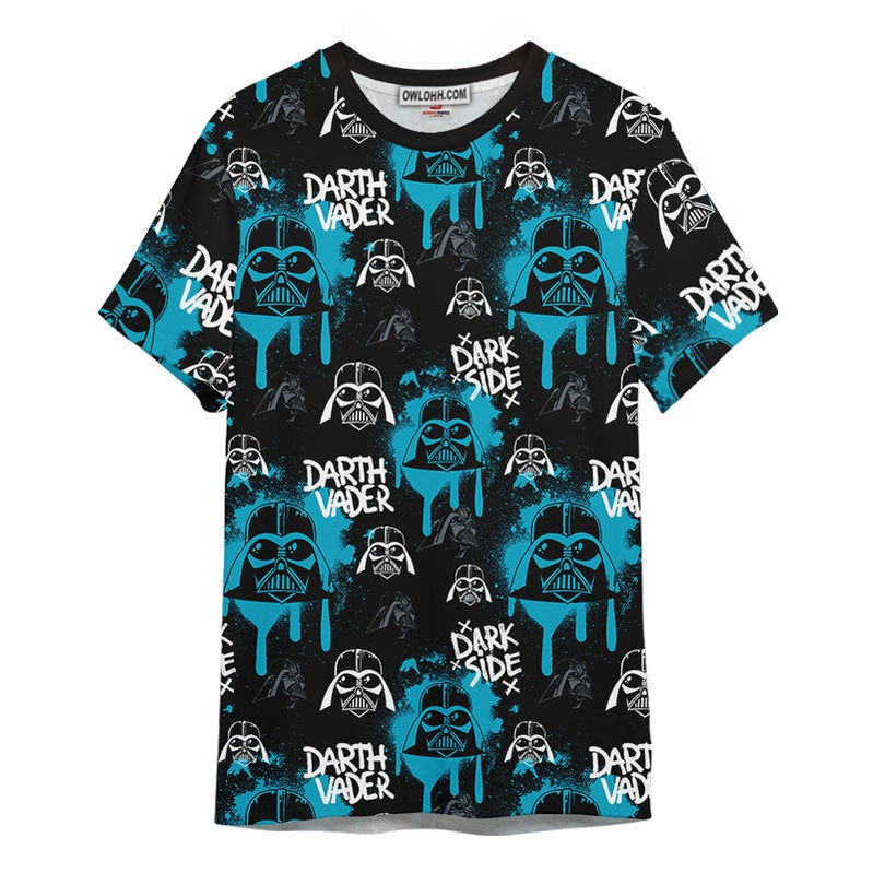 Star Wars Darth Vader Pattern Blue Gift For Fans Unisex 3D T-shirt - Chic Loom