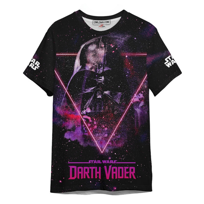 Star Wars Darth Vader Galaxy Purple Gift For Fans Unisex 3D T-shirt - Chic Loom