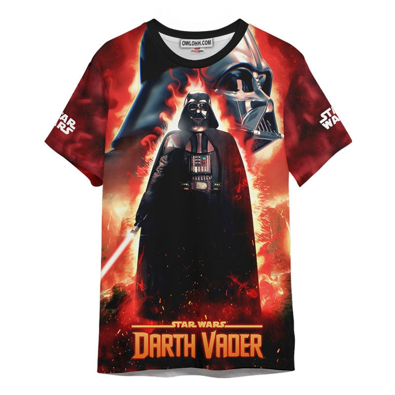 Star Wars Darth Vader Fire  Gift For Fans Unisex 3D T-shirt - Chic Loom