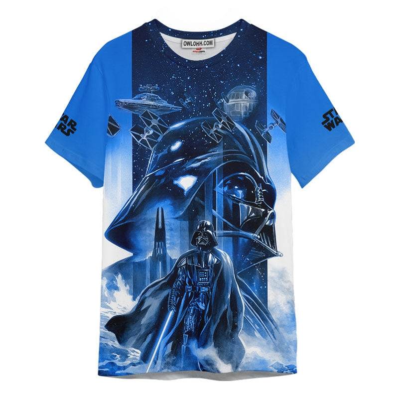 Star Wars Darth Vader Blue Galaxy Gift For Fans Unisex 3D T-shirt - Chic Loom