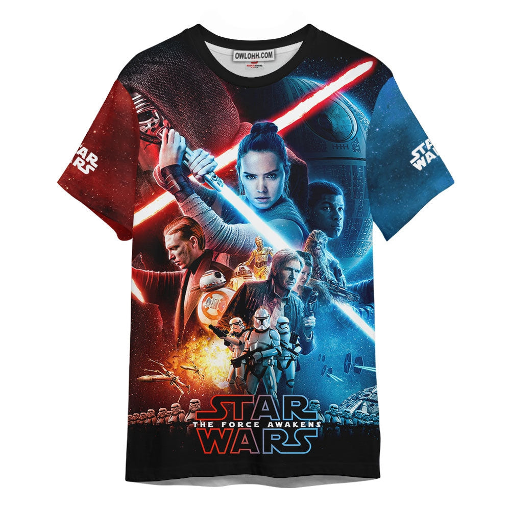 Star Wars The Force Awakens Gift For Fans Unisex 3D T-shirt - Chic Loom