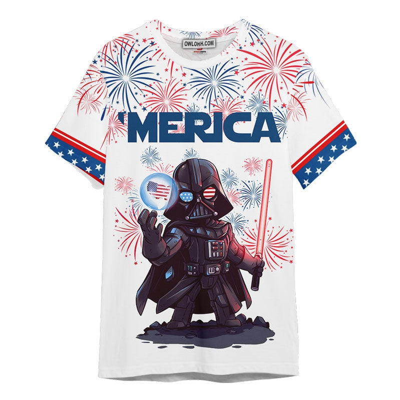 Star Wars Darth Vader Independence Day Gift For Fans Unisex 3D T-shirt - Chic Loom