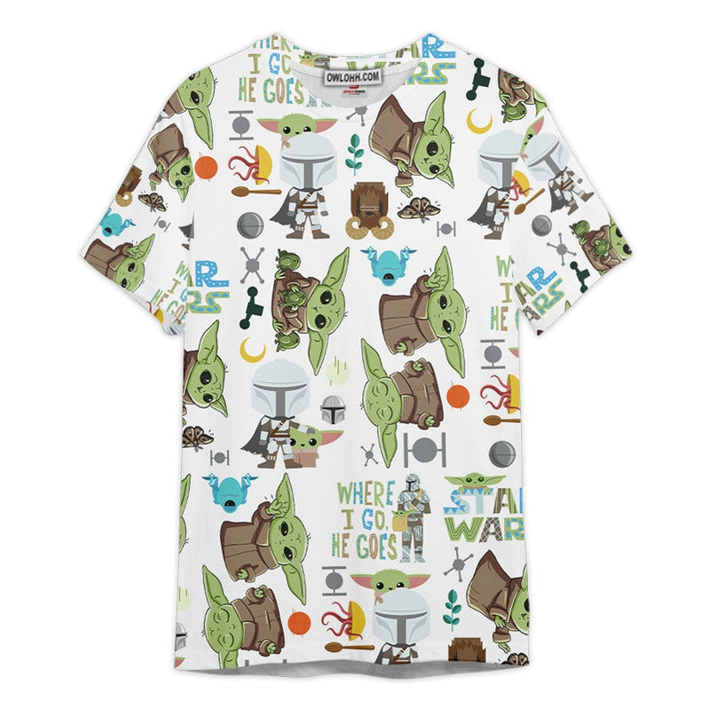Star Wars Baby Yoda The Mandalorian Gift For Fans Unisex 3D T-shirt - Chic Loom
