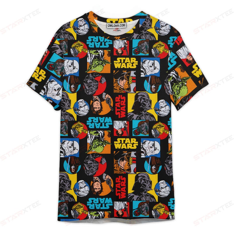 Star Wars Pattern Gift For Fans Unisex 3D T-shirt - Chic Loom
