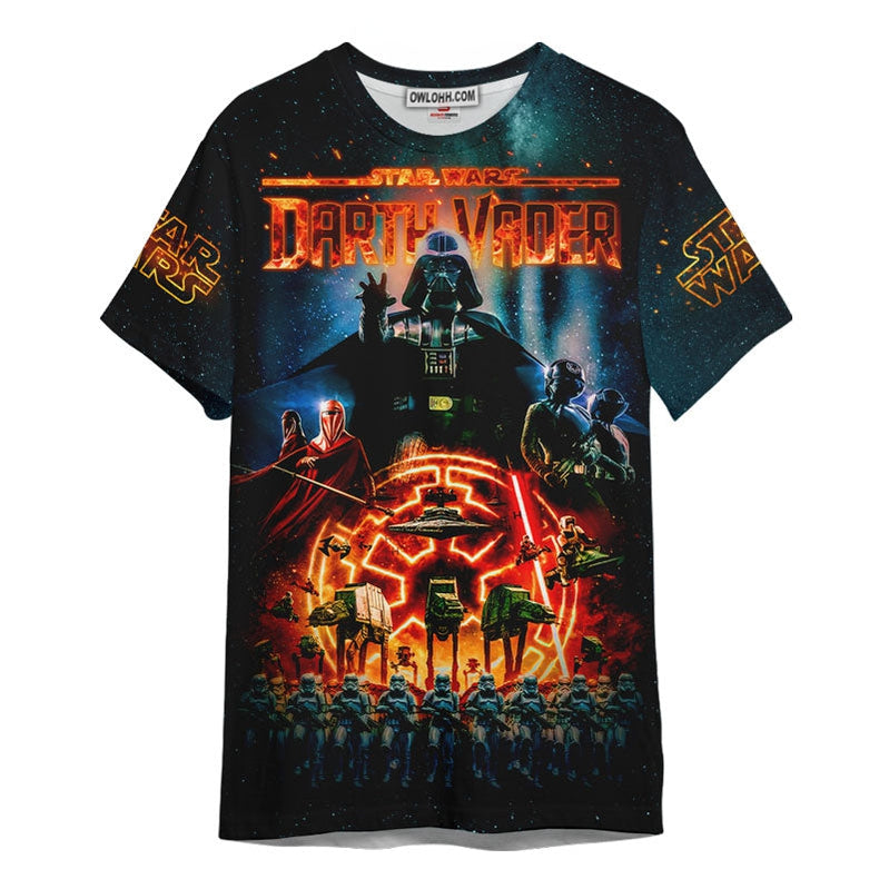 Star Wars Darth Vader Fire Gift For Fans Unisex 3D T-shirt - Chic Loom