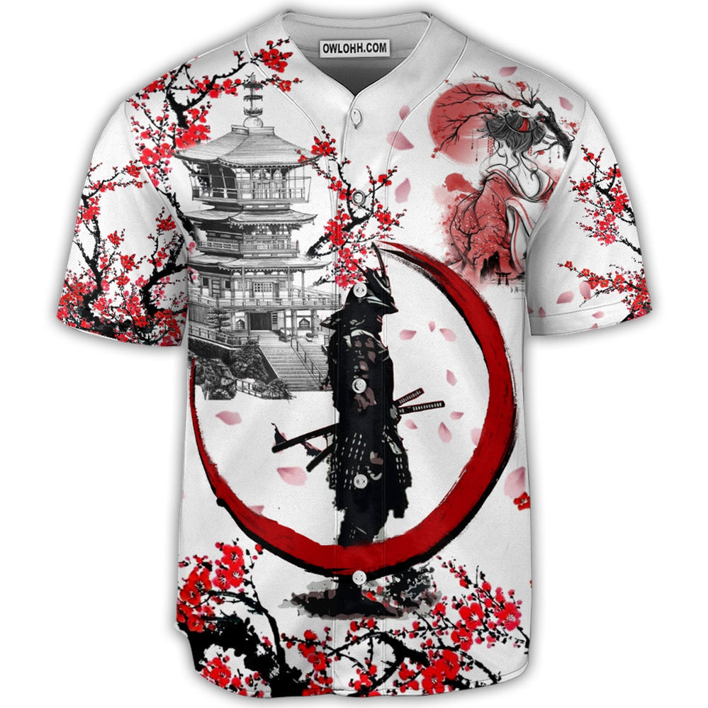 Beautiful Japanese Art Drawing - Baseball Jersey - Chic Loom