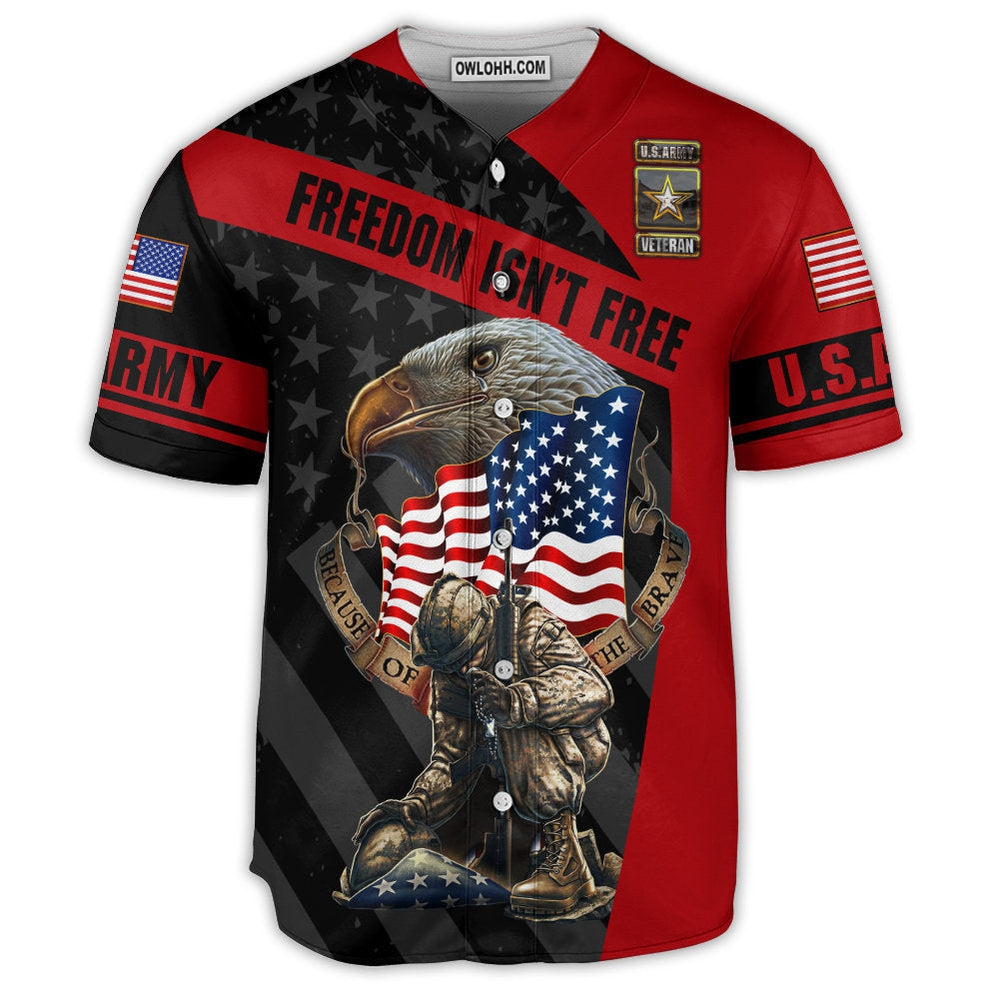 Veteran Freedom Isn't Free Never Forget Memory With Eagle - Baseball Jersey  - Chic Loom