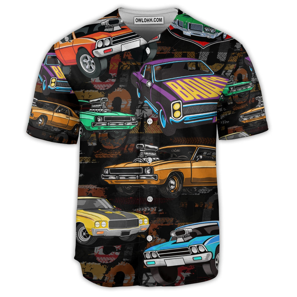 Car Racing Speed Road Muscle Car - Baseball Jersey  - Chic Loom