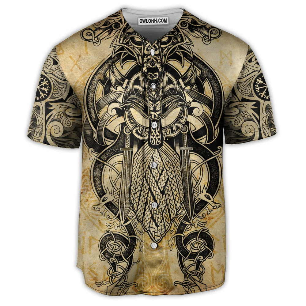 Viking Warrior Blood Pattern Cool Style - Baseball Jersey  - Chic Loom