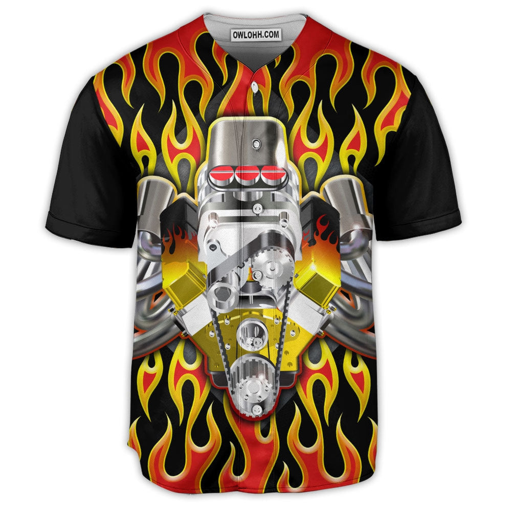 Hot Rod Special Flame - Baseball Jersey  - Chic Loom