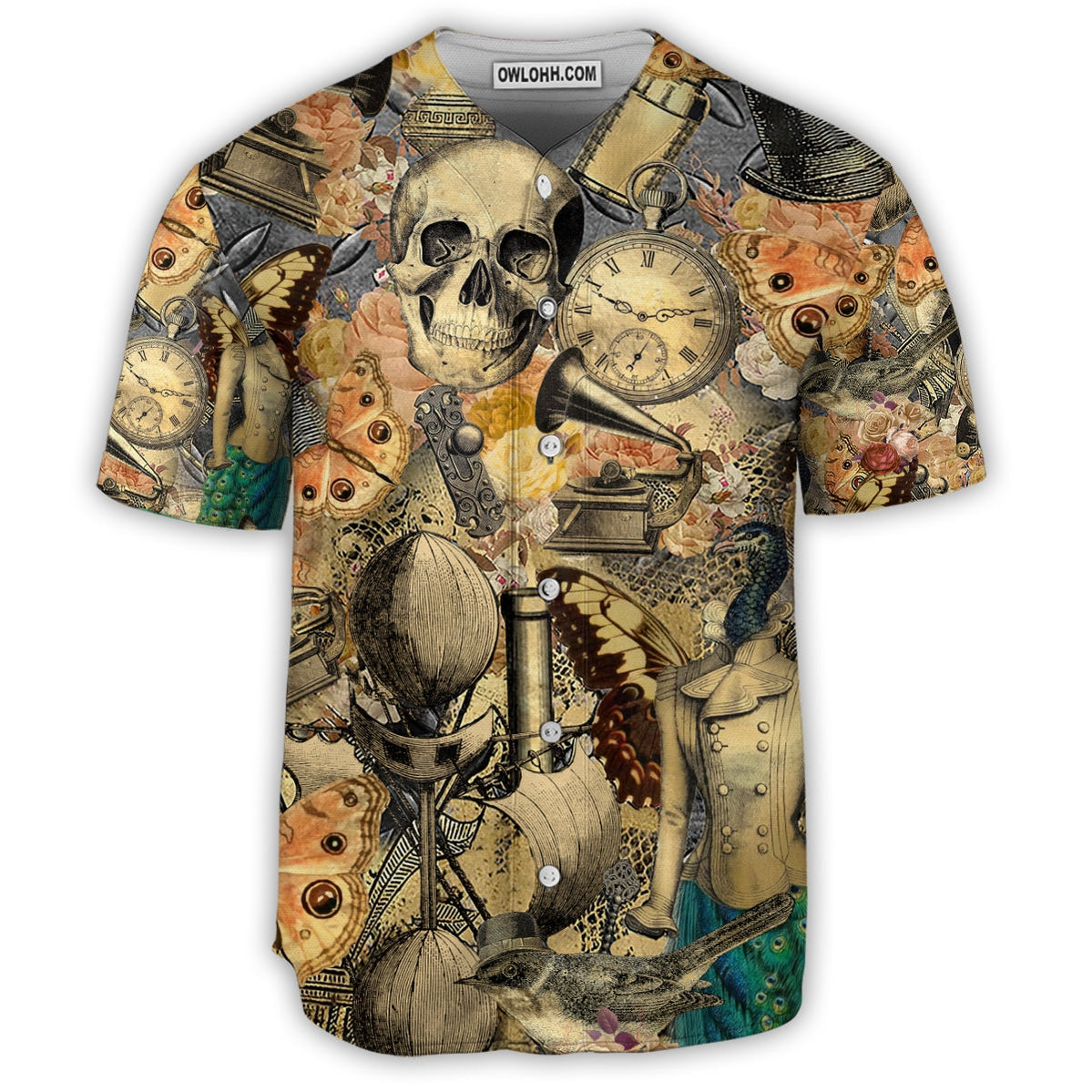 Skull Retro Style - Baseball Jersey - Chic Loom