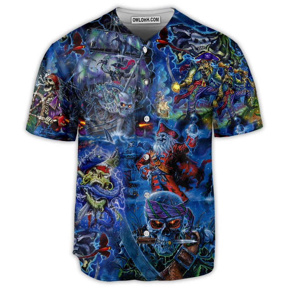 Pirate Work Like A Captain - Baseball Jersey