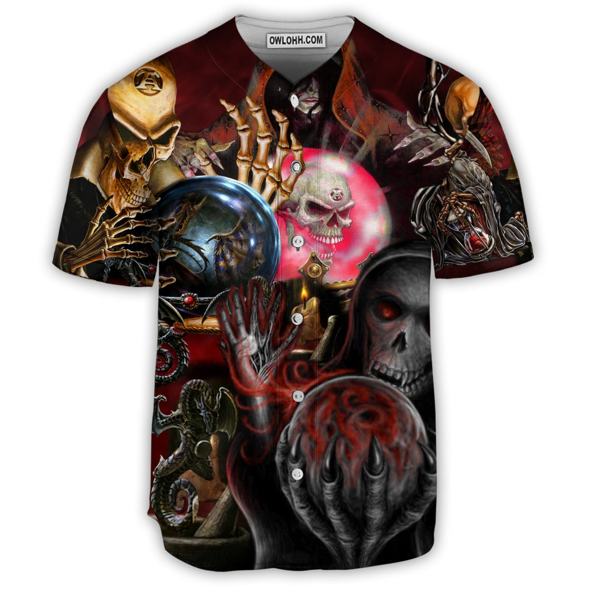 Skull Hello Darkness - Baseball Jersey - Chic Loom