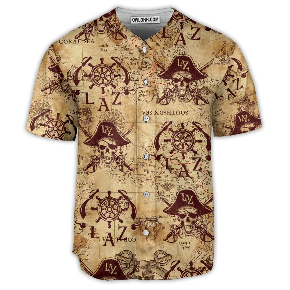 Pirate Skull Pirates Style Lover Unique - Baseball Jersey