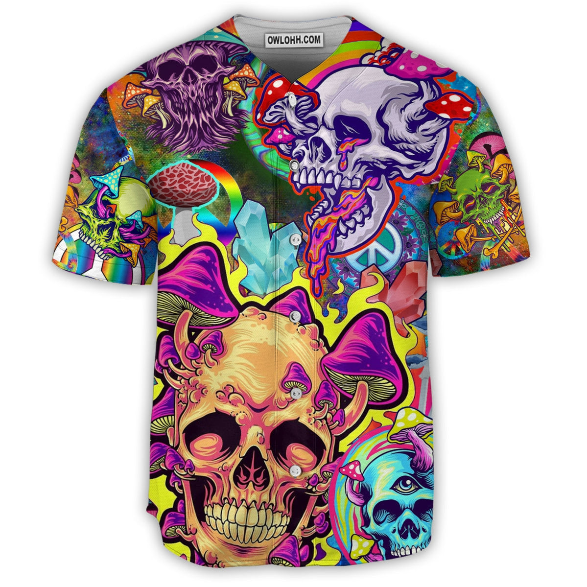 Skull Rainbow Smile - Baseball Jersey - Chic Loom