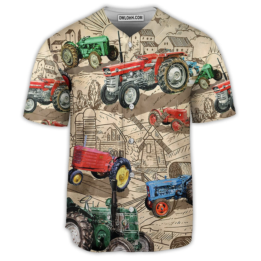 Tractor You Can Never Have Too Many Tractors - Baseball Jersey  - Chic Loom