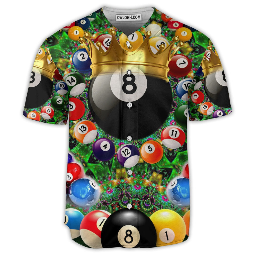 Billiard Warning Pool Shark On Duty Billiard - Baseball Jersey  - Chic Loom
