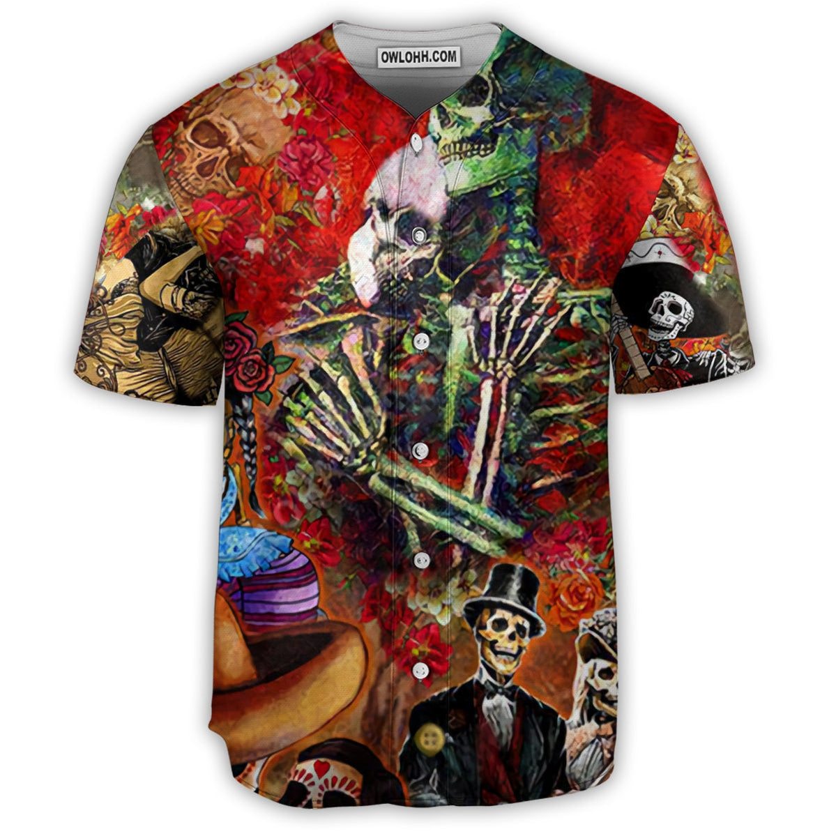 Skull Until We Are Seperated By Death - Baseball Jersey - Chic Loom