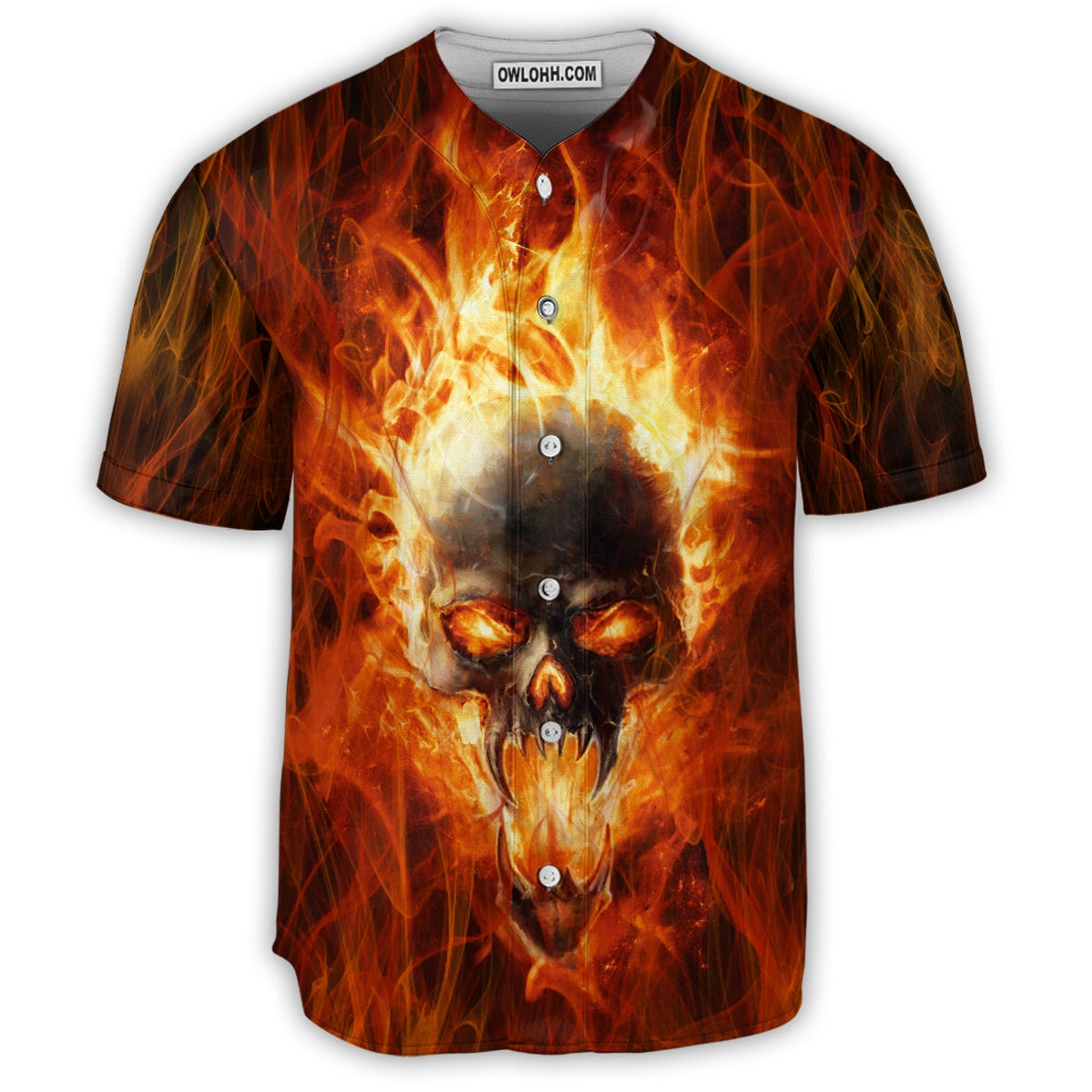 Skull Hot As Hell Psycho As Well - Baseball Jersey - Chic Loom