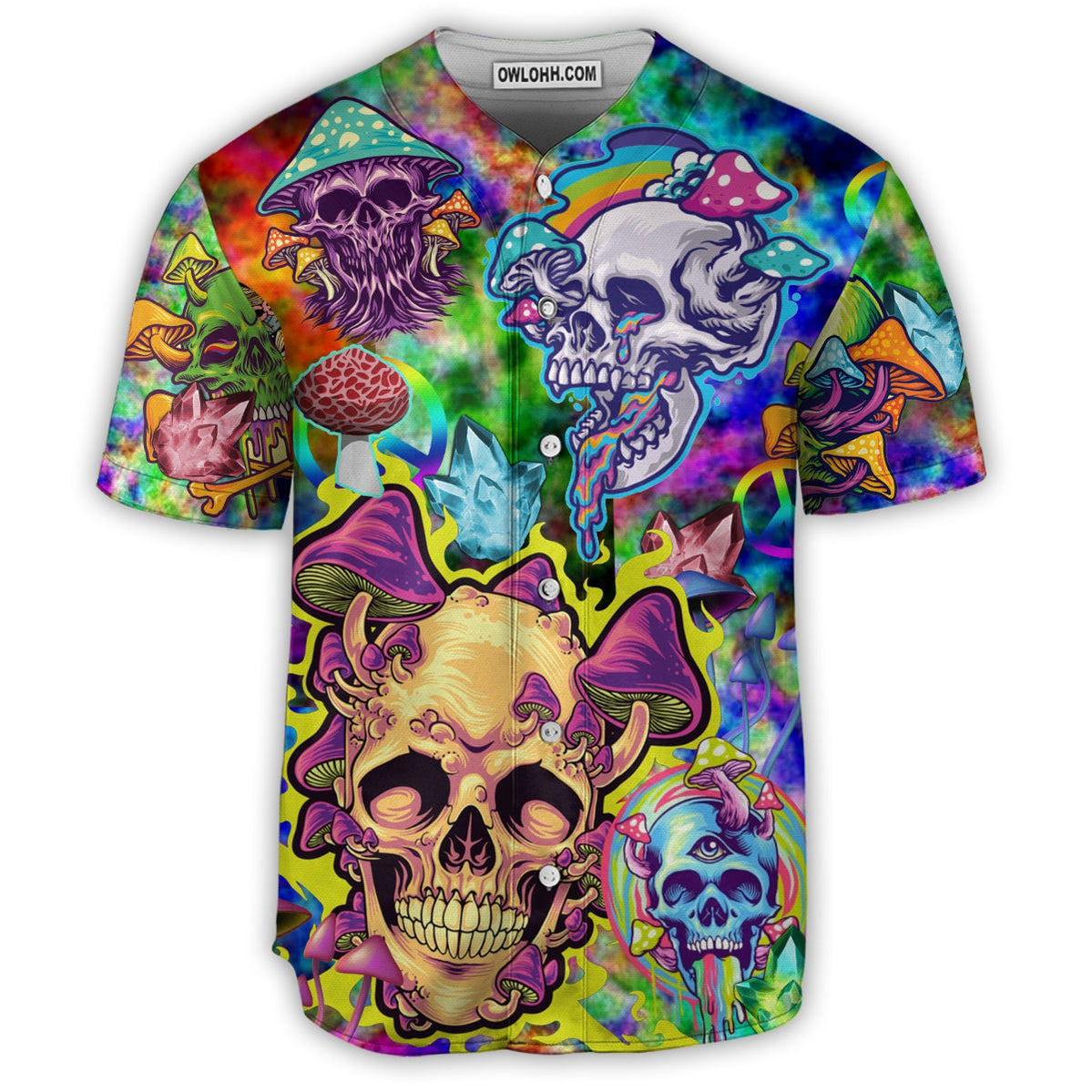 Skull Life Style Mushroom - Baseball Jersey - Chic Loom