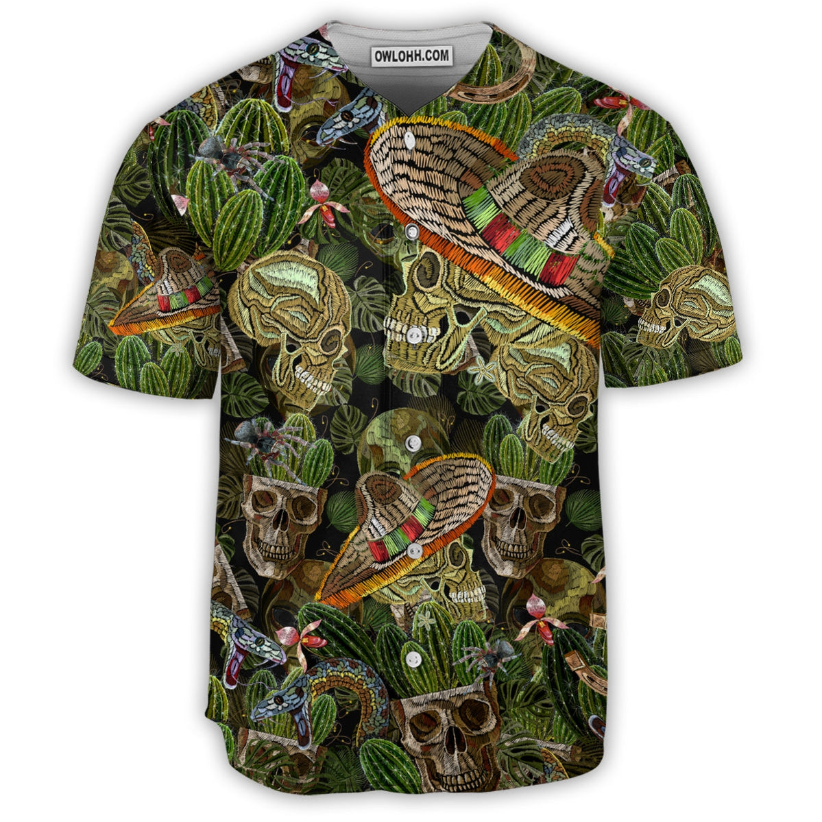 Skull Love Cactus - Baseball Jersey - Chic Loom