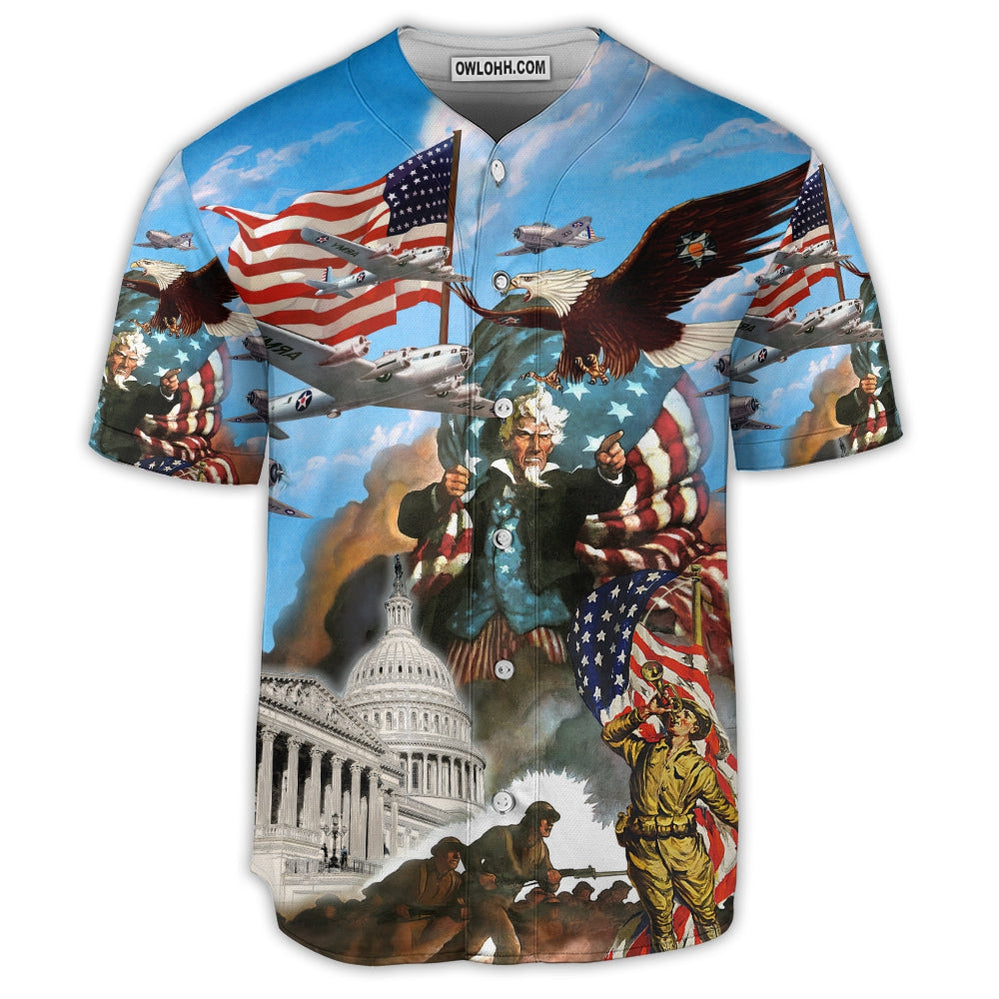 America War And Peace - Baseball Jersey  - Chic Loom