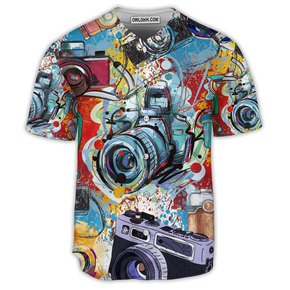 Camera It's A World Of Cameras - Baseball Jersey  - Chic Loom