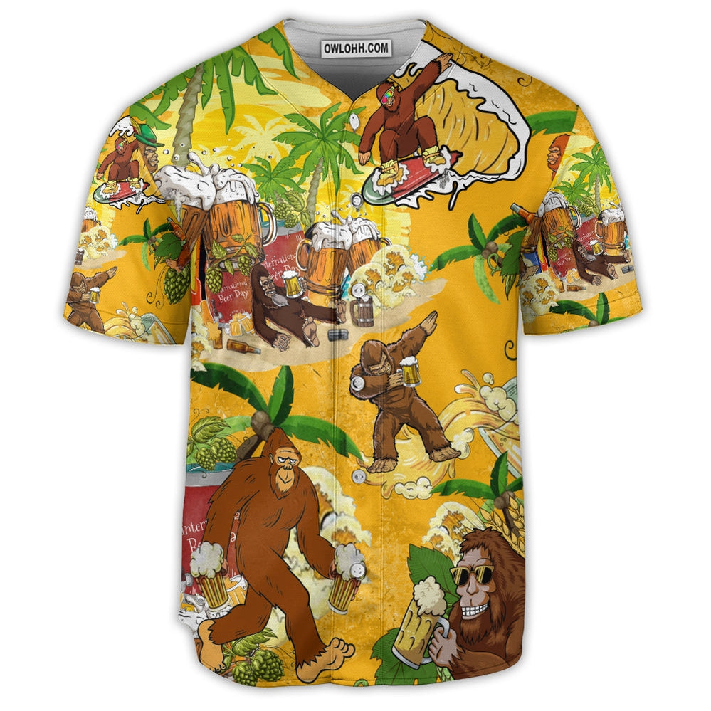 Bigfoot Summer Beer Funny - Baseball Jersey  - Chic Loom