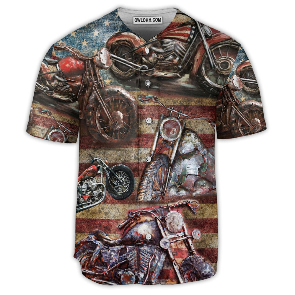 Motorcycle Biker Apparel Art - Baseball Jersey  - Chic Loom
