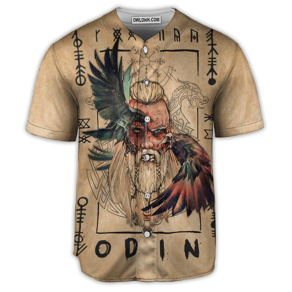 Viking Odin Sign Old Man Viking - Baseball Jersey  - Chic Loom
