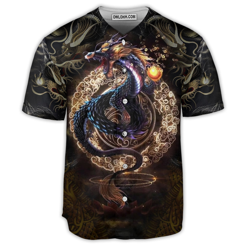 Dragon Golden Japanese Dragon - Baseball Jersey  - Chic Loom