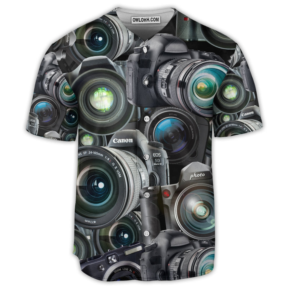 Camera Look Through Cameras - Baseball Jersey  - Chic Loom