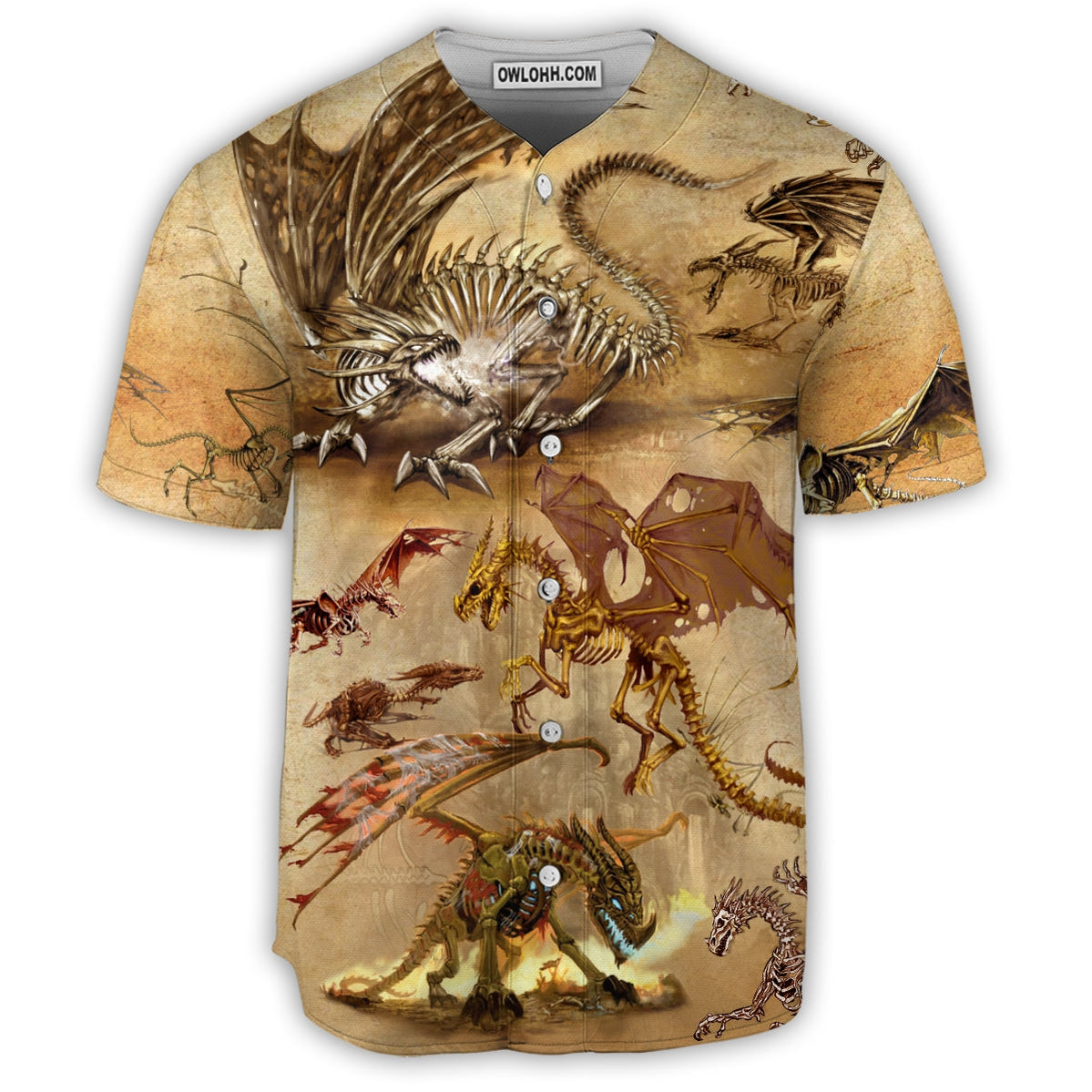 Dragon Skull Love Life - Baseball Jersey - Chic Loom