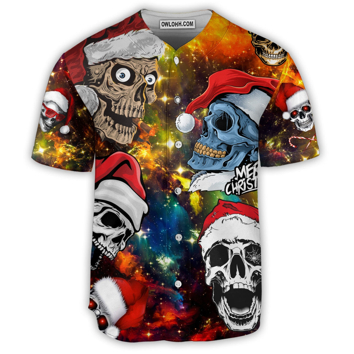 Skull Love Christmas - Baseball Jersey - Chic Loom