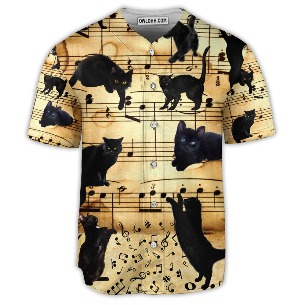 Black Cat In The Dark Scary - Baseball Jersey  - Chic Loom