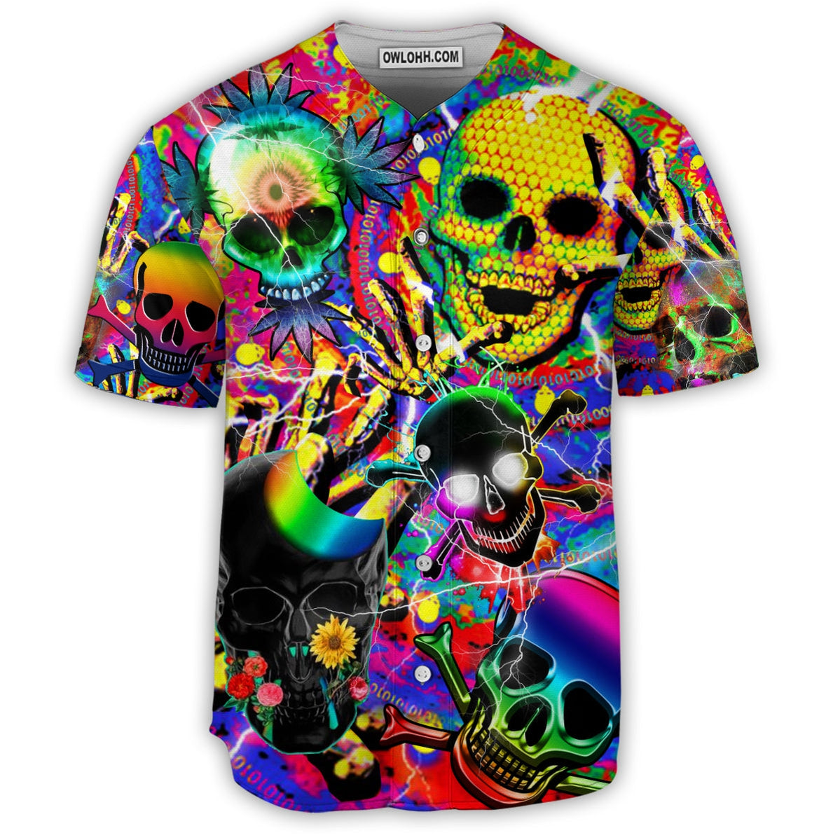 Skull Sweet Skull Say Hi - Baseball Jersey - Chic Loom