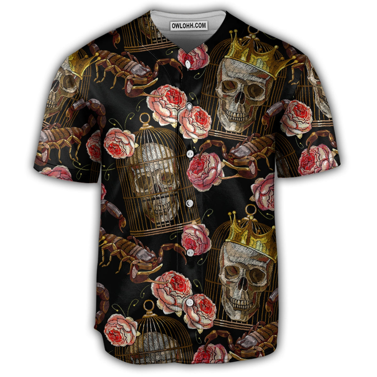 Skull And Scorpion - Baseball Jersey - Chic Loom