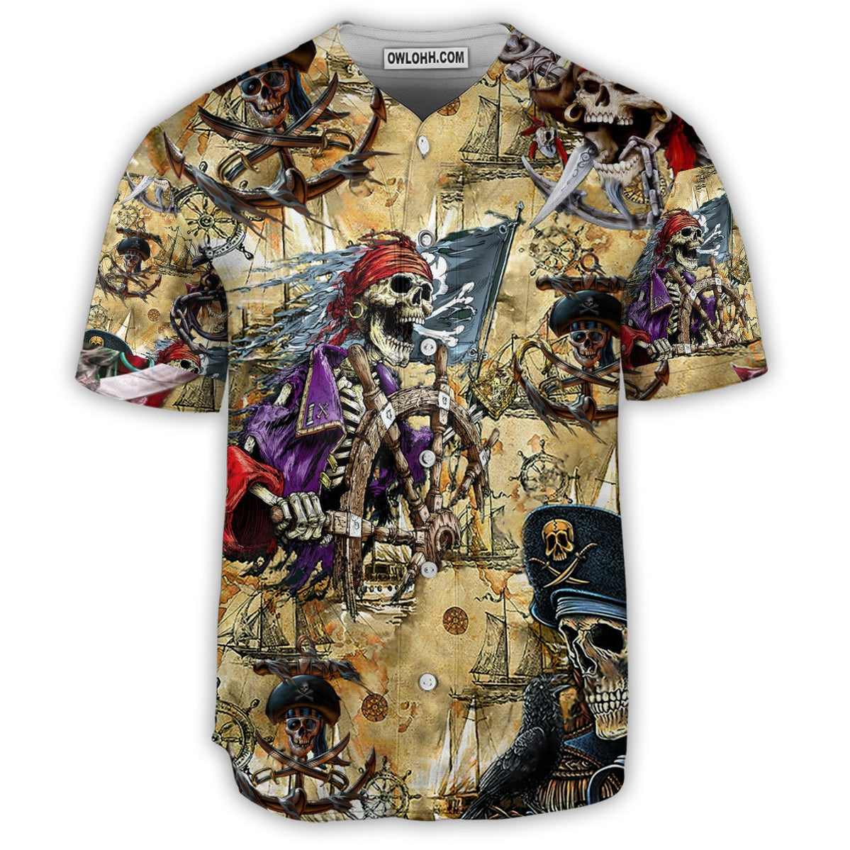 Skull Pirate Amazing Pirate - Baseball Jersey - Chic Loom