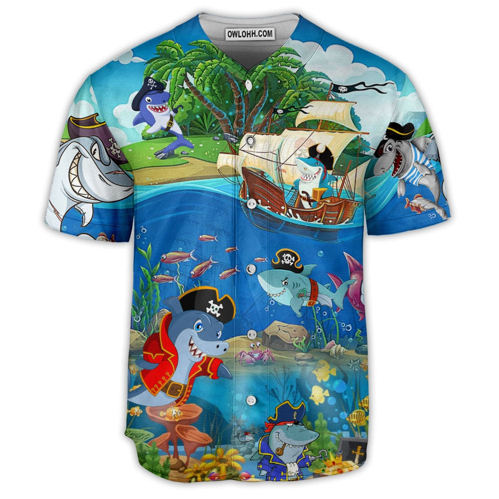 Pirate Shark Amazing Pirate Sharks - Baseball Jersey