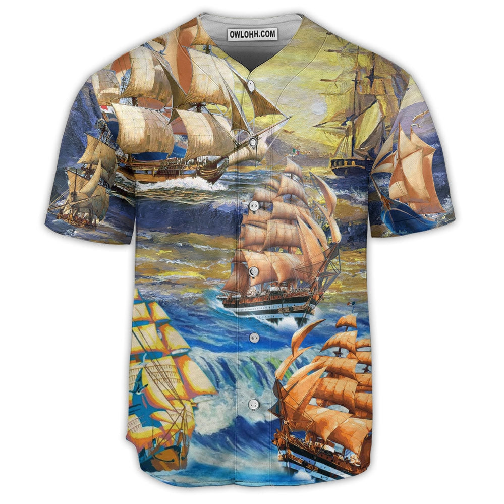 Sailing Use Any Wind Go Any Direction - Baseball Jersey  - Chic Loom