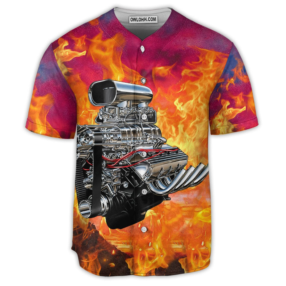 Hot Rod Loving The Road And Fire - Baseball Jersey  - Chic Loom