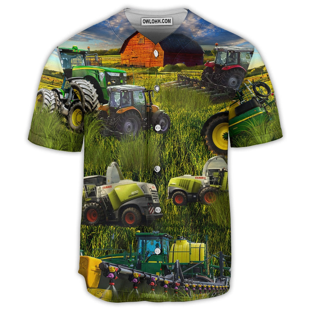 Tractor Just One More Tractor I Promise - Baseball Jersey  - Chic Loom