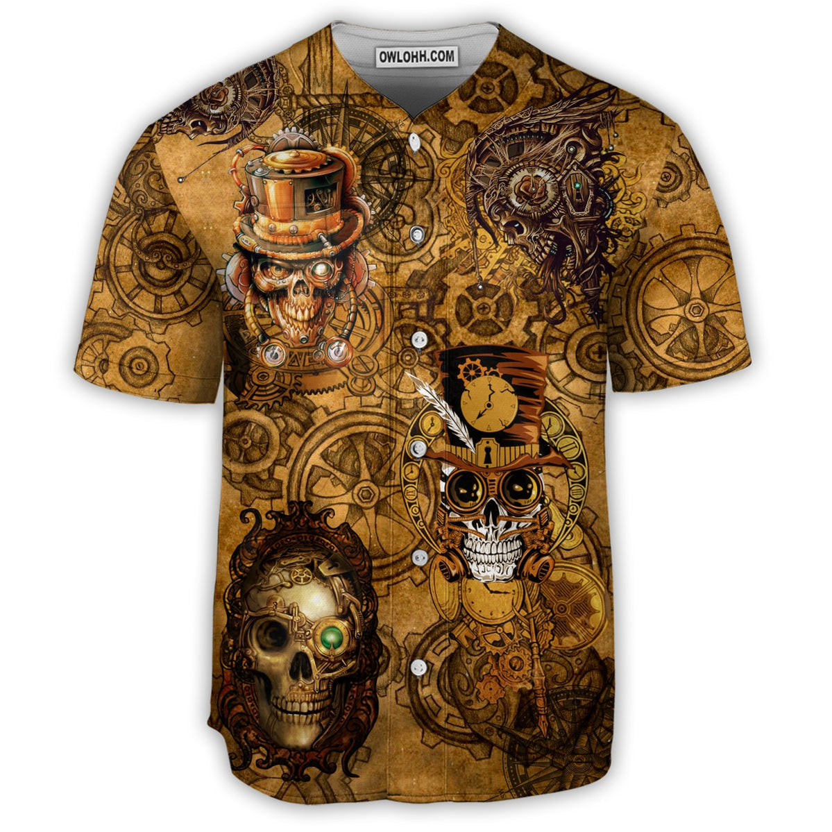 Skull Vintage Style - Baseball Jersey - Chic Loom