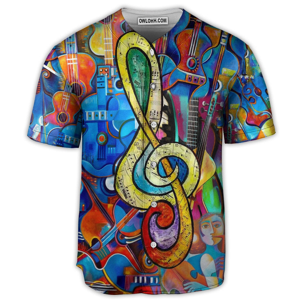 Music Love Live Life Style - Baseball Jersey  - Chic Loom